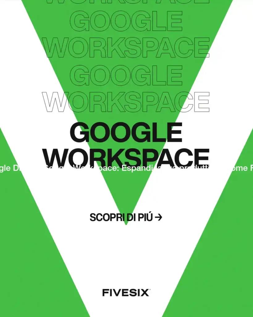 Immagine per 'Da Google Drive a Google Workspace: Espandi la tua produttività come Freelance' - Fivesix Studio. Specializzati in Branding, Personal Branding, Marketing e Comunicazione.
