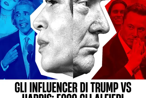 Immagine per 'Gli Influencer di Trump VS Harris: Ecco gli alfieri delle Elezioni 2024' - Fivesix Studio. Specializzati in Branding, Personal Brand, Marketing e Comunicazione.